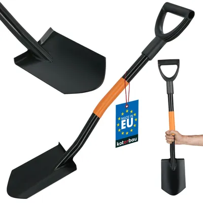 Produktbild von KOTARBAU® Feldspaten 83cm mit Metallstiel Kurzspaten Scharfe Kanten für Outdooraktivitäten