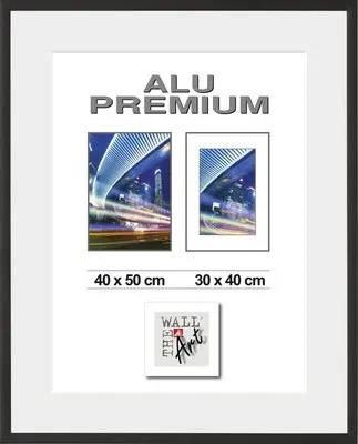 Produktbild von Bilderrahmen Alu Duo schwarz 40x50 cm
