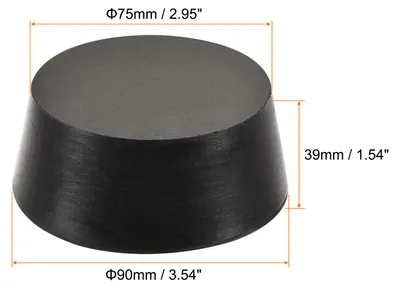 Produktbild von 3Stš¹ck Konische Gummikappe 75mm zu 90mm fš¹r Labor Zuhause Schwarz