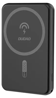 Produktbild von Powerbank MagSafe Magnet 5.000 mAh mit Externer Akku mit USB-C Anschluss kabelloser Ladefunktion – Schwarz / 5.000 mAh