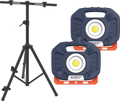Produktbild von WS24 2x Akku LED-Baustrahler 2.500 Lumen (COB) 25 W inkl. Stativ - WS24-100120