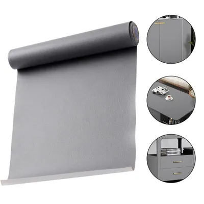 Obrázek produktu pro Samolepicí fólie na nábytek 60 x 500 cm – tmavě šedá – samolepicí fólie, samolepicí tapeta – na nábytek, kuchyň, skříně, stoly, stěny – moderní DIY obložení stěn
