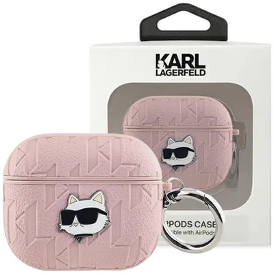 Produktbild von Karl Lagerfeld, Hülle für AirPods 3 mit Choupette Prägung, Rosa