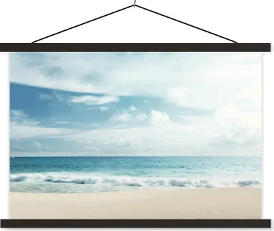 Produktbild von MuchoWow® Textilposter Strand - Meer - Sommer 150x100 cm mit schwarzem Rahmen - Schlafzimmer