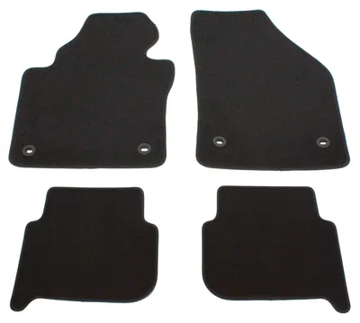 Velours Fußmatten Set für VW Touran I 1T, Bj. 2003-2010, 4-teilig, schwarz