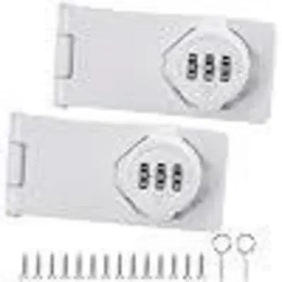 Produktbild von Zahlenschloss Vorhängeschloss Haspe 10,2 cm Weiß 2 Stück