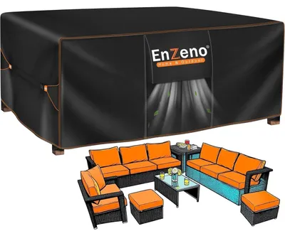 Productafbeelding van Tuinmeubelbeschermer, 420D Oxford, waterdicht, met ventilatieopeningen, 300x300x90 cm