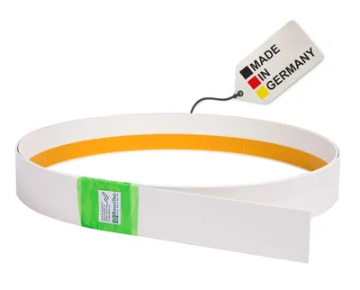 Produktbild von BawiTec Abdeckleiste Kunststoffleiste 20mm Breit Flachleiste 600cm Lang selbstklebend Kunststoff weiß Flachprofil PVC