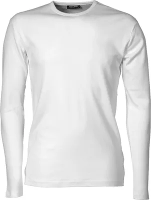 Productafbeelding van Tee Jays heren interlock shirt met lange mouwen, ronde hals, model BC3312 (XL) (wit)