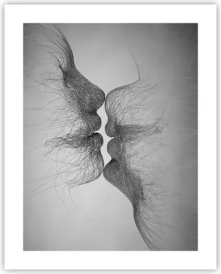 Produktbild von Poster - Poster ohne Rahmen - Kuss Liebe Paar - 40x50 cm - Wand Bild - Wanddeko - Wandbilder - Kunstposter - Wandposter - Bilder - Kunstdruck - Wanddekoration - Wandbild - P2XPA40x50-4967