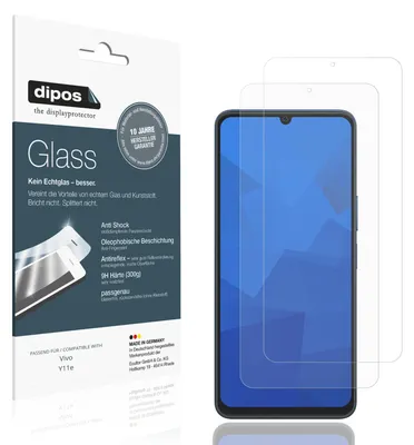 Image de 2x Protection ecrán pour Vivo Y11e mat Verre souple Film Protecteur 9H dipos