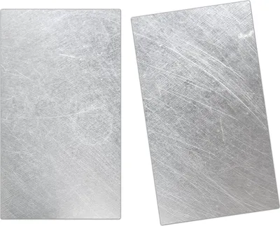 Produktbild von Spritzschutz Herdabdeckplatte Schneidebrett aus Glas Kreisförmiges Metall 2-Teilig (60x52cm)