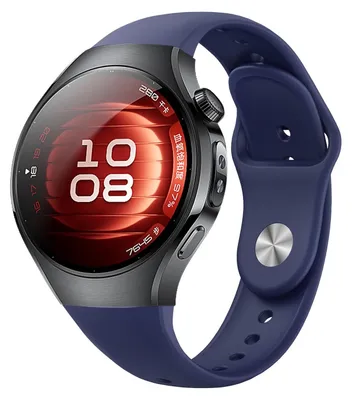 Produktbild von Für Huawei Watch 5 46mm Silikon Reverse Verschluss Ersatz Smart Watch Armband Dunkelblau