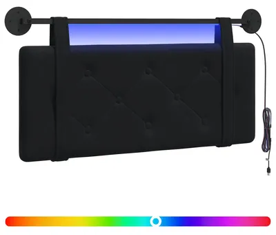 Produktbild von Hängendes Kopfteil Mit LED Licht Schwarz Samt