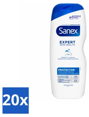 Productafbeelding van 20 x Sanex Expert Skin Health Protector douchegel - 600 ml - Voordeelverpakking - 20 stuks