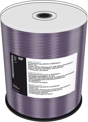 Produktbild von MediaRange DVD+R 4.7GB 100pcs 16x weiß wasserfest Cakebox