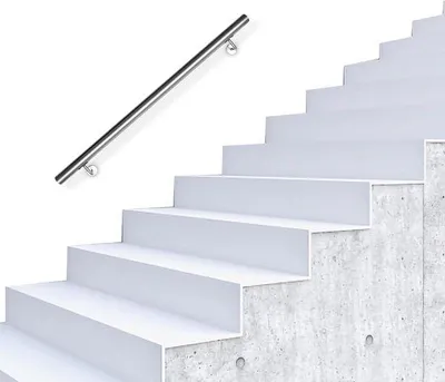 Produktbild von Famanu Treppengeländer 100 cm - Wand- und Handlauf für Innen und Außen - Inkl. Wandhalter und Montagematerial