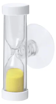 Image de Minuteur en forme de sablier pour le brossage des dents - 2 minutes - pour enfants - jaune