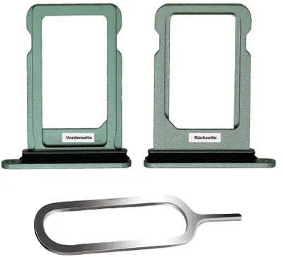 Produktbild von iPHONE 12 MINI SIM KARTEN HALTER TRAY ADAPTER FACH STECKER SLOT CARD + NADEL GRÜN