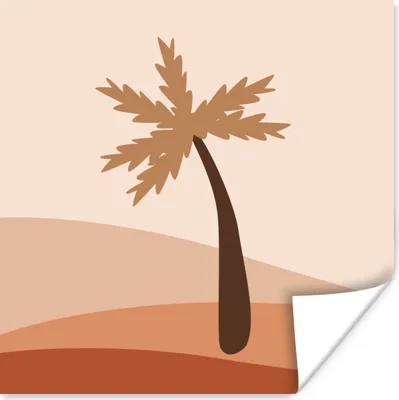 Produktbild von MuchoWow® Poster Sommer - Palme - Abstrakt 75x75 cm - Wand Dekoration