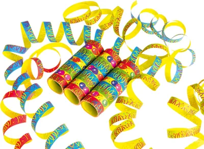 Produktbild von Luftschlangen "Luftballons Bunt" | 4m / 3 Rollen