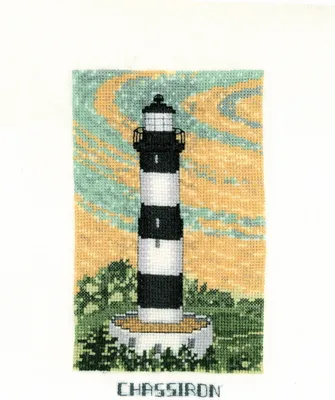 Produktbild von Le Bonheur des Dames Kreuzstich Set "Chassiron-Leuchtturm", Zählmuster, 11x19cm