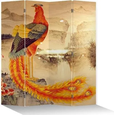 Produktbild von Fine Asianliving Paravent Raumteiler Spanische Wand Trennwand Room Divider Raumtrenner Sichtschutz Japanisch Orientalisch Chinesisch L160xH180cm Bedruckte Canvas Doppelseitig Asiatisch