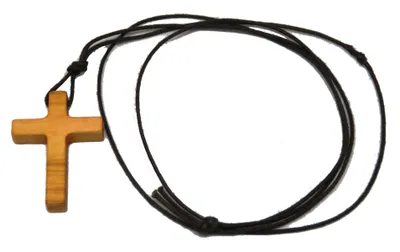 Immagine prodotto di GTBITALY 10.268.11: Collana con ciondolo a croce in legno d'olivo, unisex, da uomo
