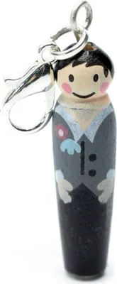 Produktbild von Bäutigam Glückspüppchen Charm Miniblings Anhänger Hochzeit Ehe Glück Giveaway