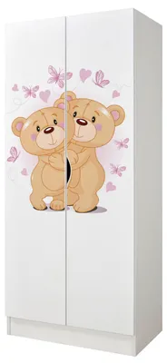 Produktbild von Weißer Schrank mit 2 Türen für Kinder