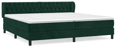 Produktbild von vidaXL Boxspringbett mit Matratze Dunkelgrün 200x200 cm Samt