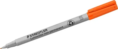 Produktbild von Folienstift Lumocolor S nonpermanent orange Packung mit 10 Stück