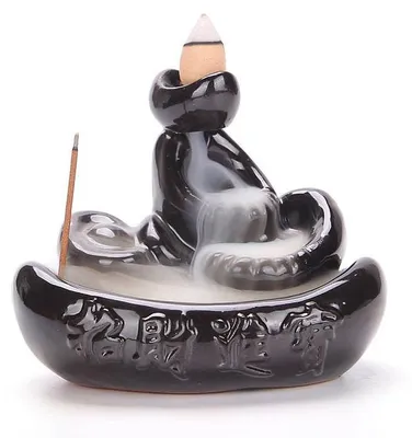 Keramischer Räucherwasserfall-Brenner, Rückfluss, Design 6, 11,5 cm