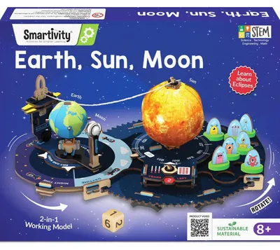 Produktbild von 3D Sonnensystem Modell Bausatz Lernspielzeug - Interaktiv - Sonne, Erde und Mond - Für Kinder ab 8 Jahren