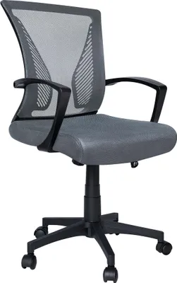 Produktbild von VOUNOT® Bürostuhl ergonomisch, Schreibtischstuhl mit Lendenwirbelstütze Grau