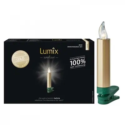 A product box and a single LED candle with a clip.