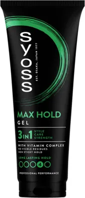Obrázok produktu pre Syoss - Max Hold - Gél na vlasy - Maximálna fixácia - 250 ml - 1 kus