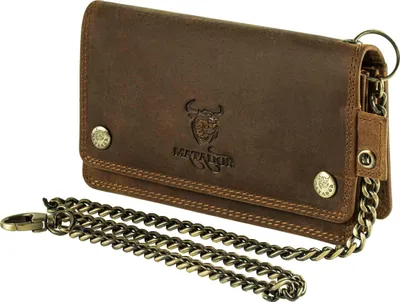 Produktbild von MATADOR Biker Geldbörse DALLAS mit Kette Leder RFID Hunter-Braun