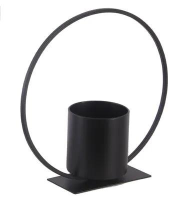 Produktbild von TrendLine Pflanztopf Metall Ø 10 x 30 cm schwarz