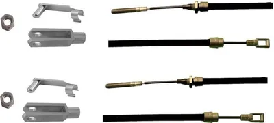 Produktbild von 2 Stück - Bremsseil für Peitz mit Gabelkopf -  HL:1100mm - GL:1375 mm