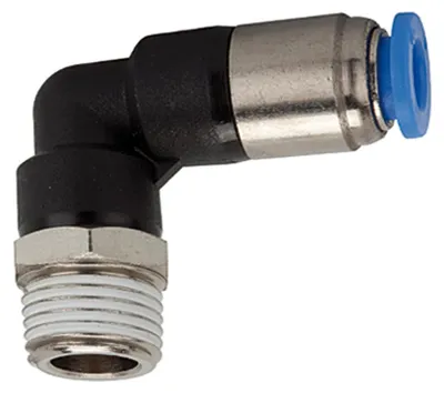 Produktbild von Riegler L-Steckverschraubung »Blaue Serie«, selbstabsperr., R 3/8 a.˜8mm