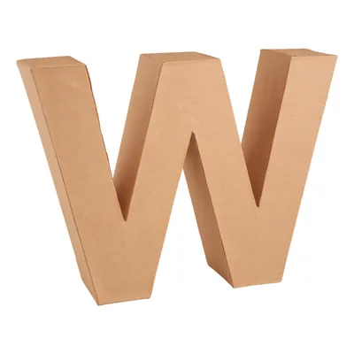 Produktbild von Glorex Papp-Buchstabe W 17,5 x 5,5 cm