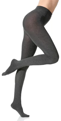Productafbeelding van Yenita® katoenen panty, gebreide panty, maat 44-46, grijs