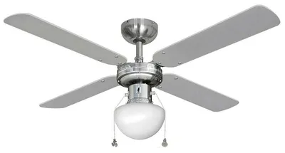 Zdjęcie produktu dla Wentylator sufitowy z oświetleniem EDM 33801 Caribe Srebrny 50 W