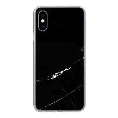 Produktbild von MuchoWow® Handyhülle Schutzhülle Hülle für iPhone X Marmor - Schwarz - Natursteine Silikon Softcase Handy Hülle - Handyhülle
