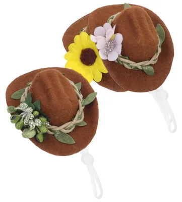 3er-Set Mini-Filz-Flaschenhüte, Cowboyhut-Deko für Flaschen und Puppen