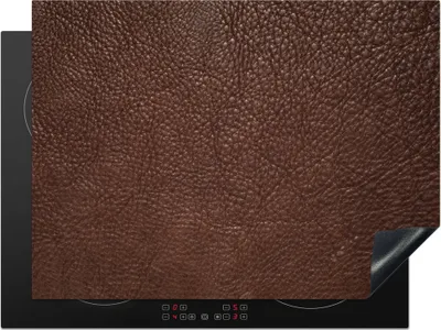 Produktbild von KitchenYeah© Herdabdeckplatte Leder - Braun - Textur - Design - Lederoptik , 71x52cm, Küche Deko, Glaskeramikkochfeld Herdabdeckung, Abdeckplatte fùr Kochfeld