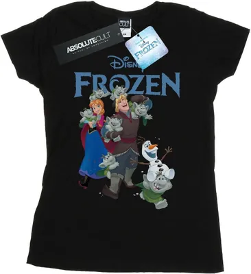 Produktbild von Disney - "Frozen Happy Trolls" T-Shirt für Damen BI22018 (L) (Schwarz)