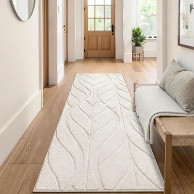 Productafbeelding van Lange tapijtrode van 60x240 cm, beige, antislip, wasbaar