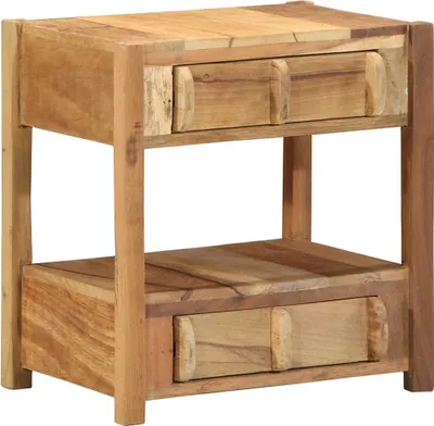 Zdjęcie produktu dla vidaXL Stolik boczny brązowy 43 x 32 x 46 cm lite drewno z odzysku